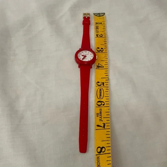 Vintage Cherry Red Crayola Crayons Kids Analog Watch Untested AS IS 90s